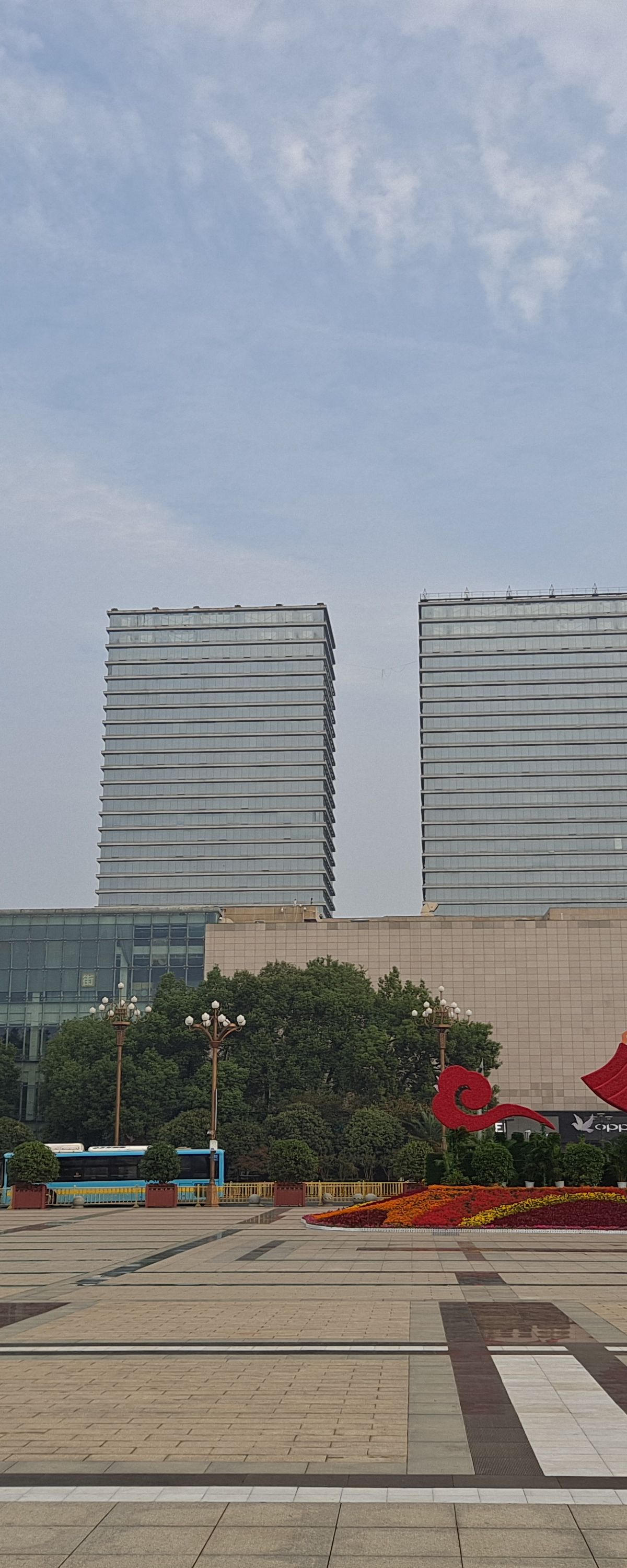 Bayi (August 1st) Square in Nanchang, the symbolic centre of the city, with the Monument to the Martyrs