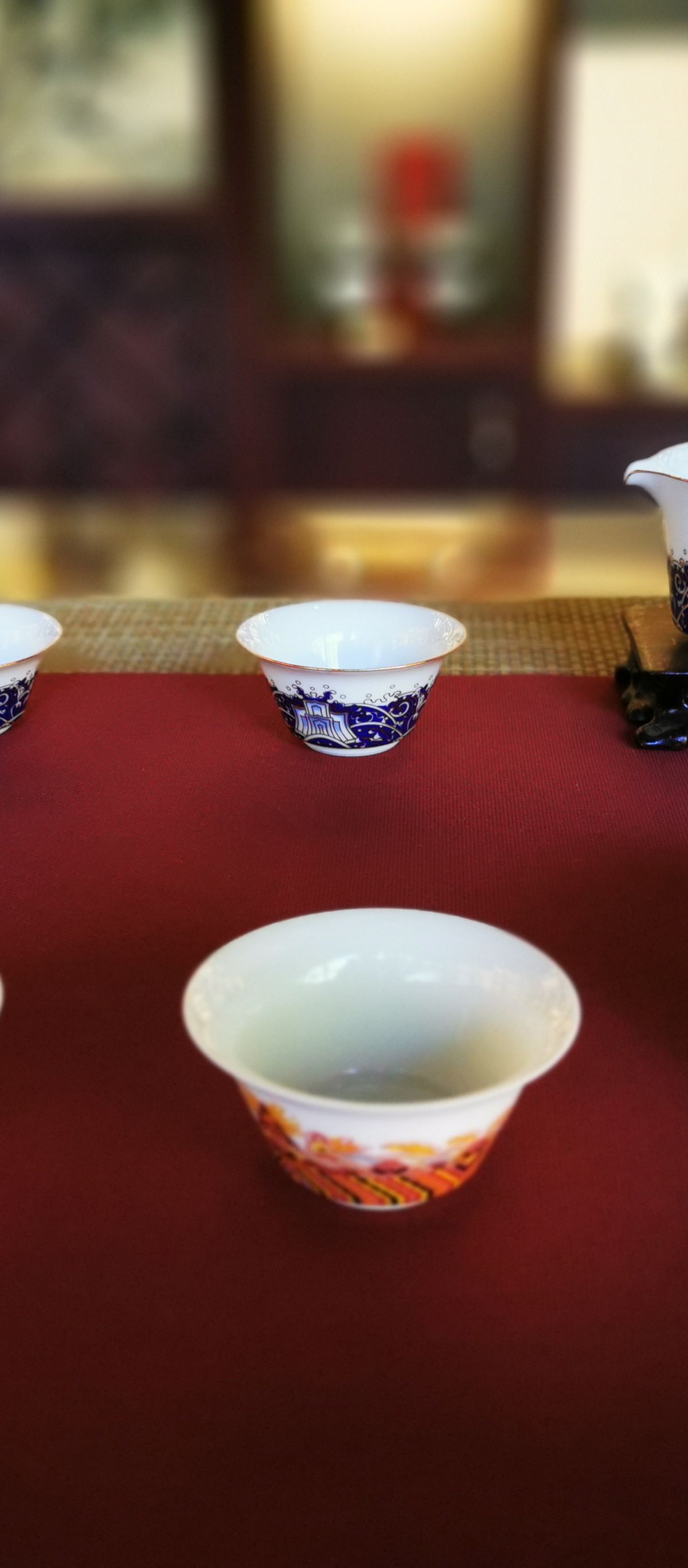 Finely decorated Jingdezhen porcelain on display at the Ancient Kiln Folk Customs museum